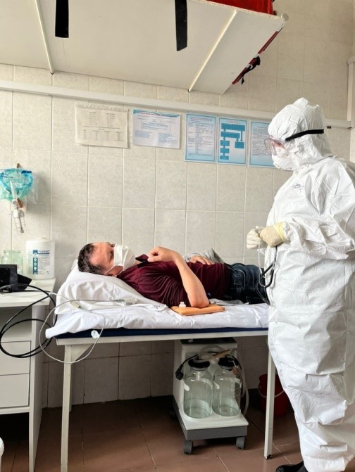 В поликлинике города Кызылорды проведено учебно-тренировочное занятие по проведенных мероприятиях при выявлении больного с подозрением на чуму.